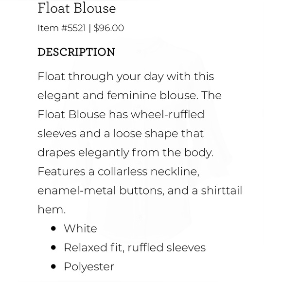 NWOT Cabi - Float Blouse - Polyester wheel-ruffled sleeves in White Size Small - Picture 7 of 9